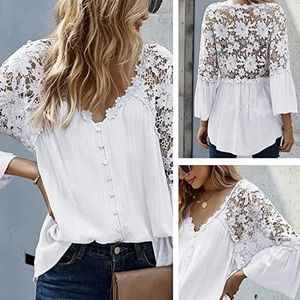 Beautiful cream crochet top size 1x/2x